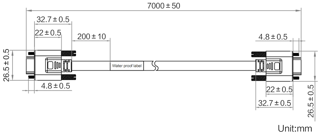 LS-CBL-0056 dimensions (mm)