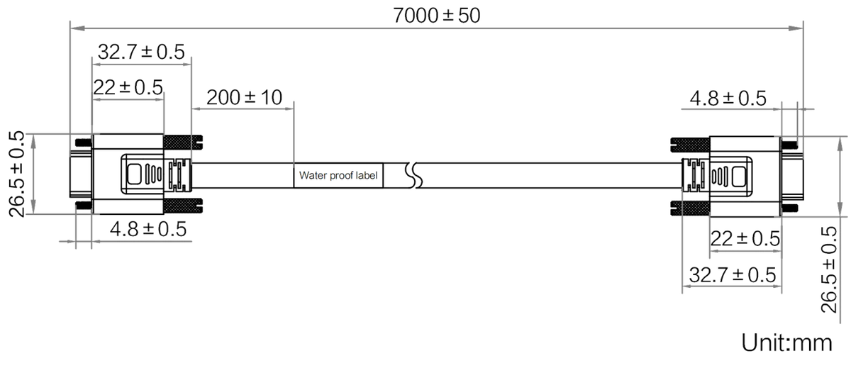 LS-CBL-0056 dimensions (mm)