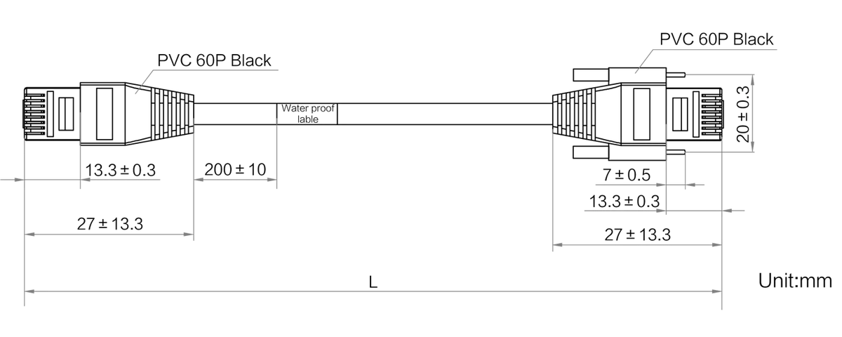 LS-CBL-0099 dimensions (mm)