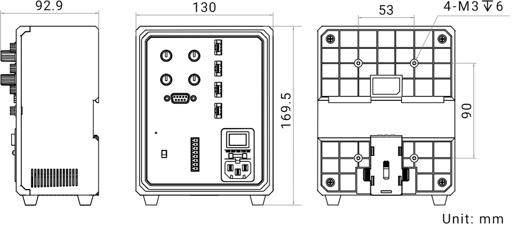 LS-LE100-60W24-4D dimensions (mm)