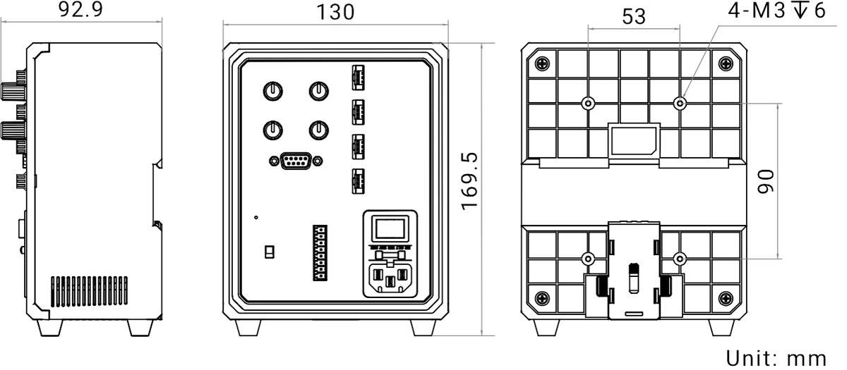 LS-LE100-60W24-4D dimensions (mm)