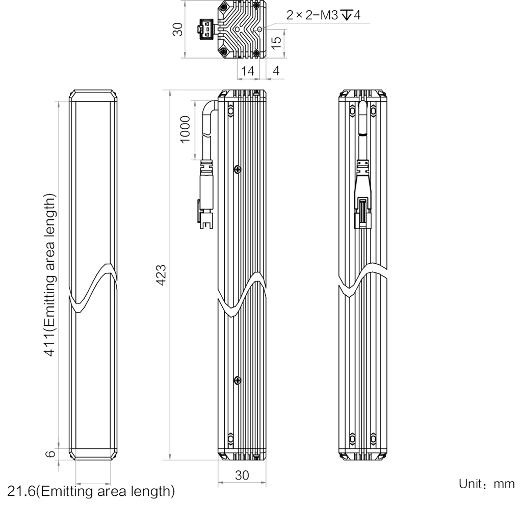LS-BAR-1162 dimensions (mm)