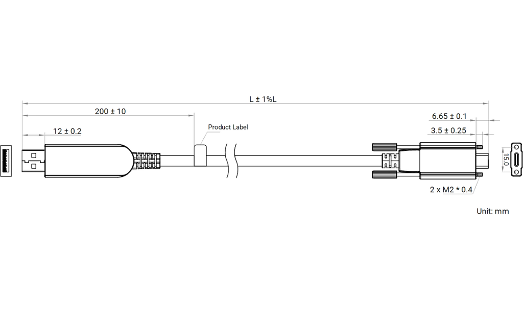 LS-ACU3-CMS-AM-SF-15M dimensions (mm)