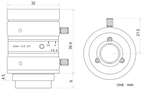 LS-MF1228M-8MP dimensions (mm)