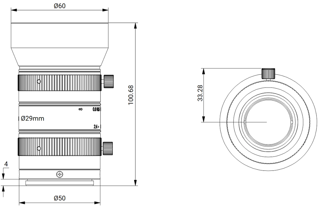 LS-AF2524M-M42 dimensions (mm)