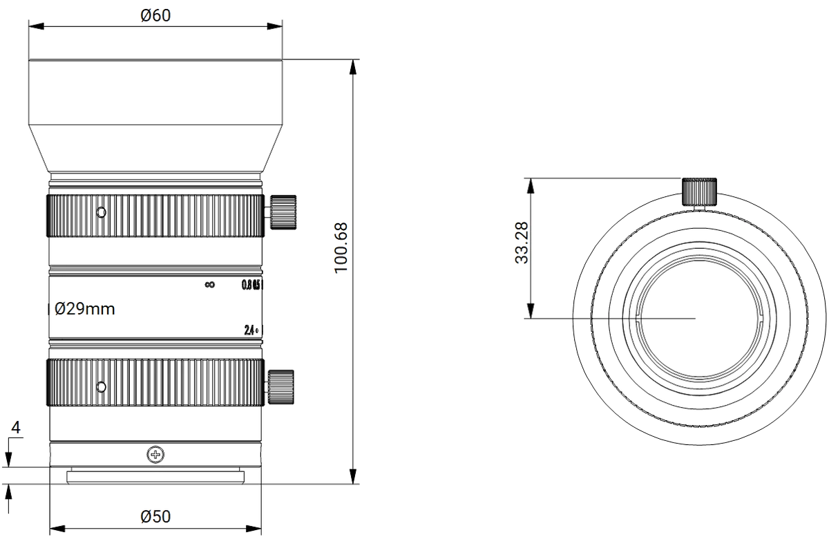 LS-AF2524M-M42 dimensions (mm)