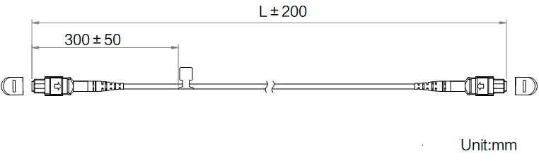LS-AC100G-MPO-MPO-ST-10M dimensions (mm)