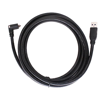 Camera Data Cable, Micro-B male (with screw), Angle (down) to A male, 3 m, drag-chain use (LS-CBL-0145)