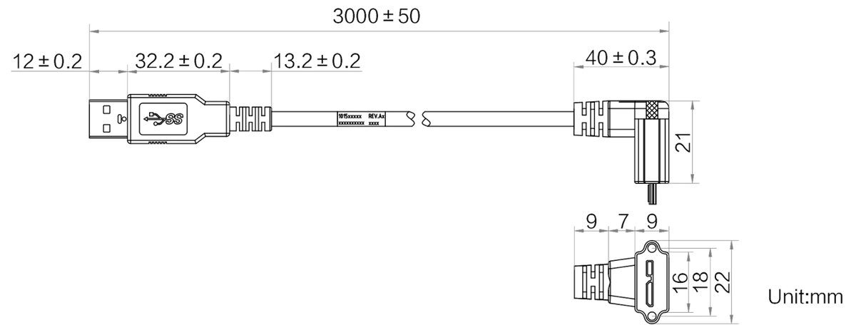 LS-CBL-0154 dimensions (mm)