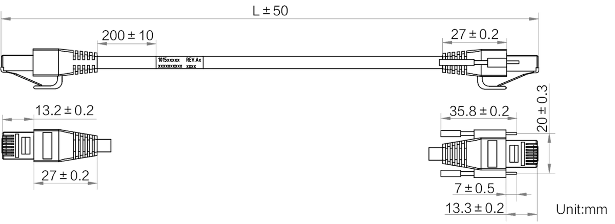 LS-CBL-0024 dimensions (mm)