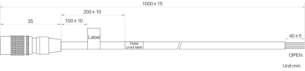 LS-CBL-0280 dimensions (mm)