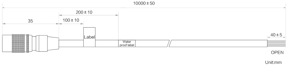 LS-CBL-0284 dimensions (mm)