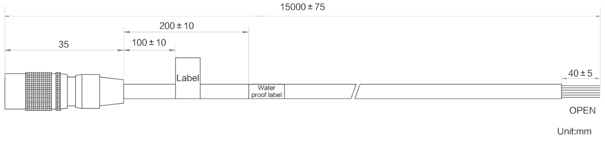 LS-CBL-0285 dimensions (mm)