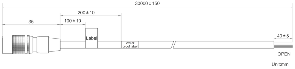 LS-CBL-0286 dimensions (mm)