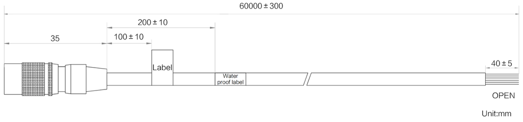 LS-CBL-0287 dimensions (mm)