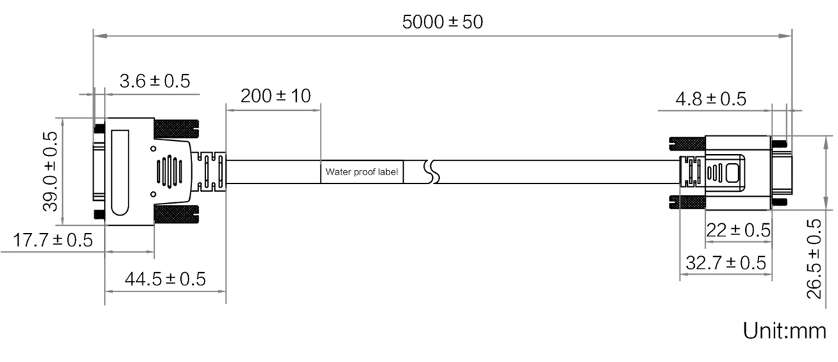 LS-CBL-0044 dimensions (mm)