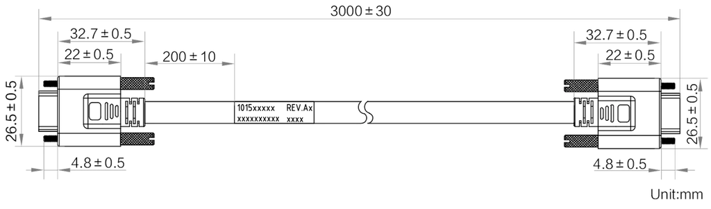 LS-CBL-0057 dimensions (mm)
