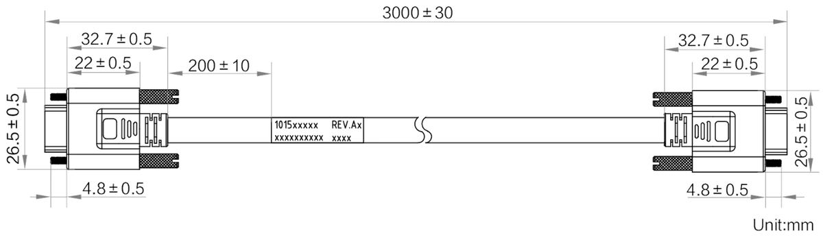 LS-CBL-0057 dimensions (mm)