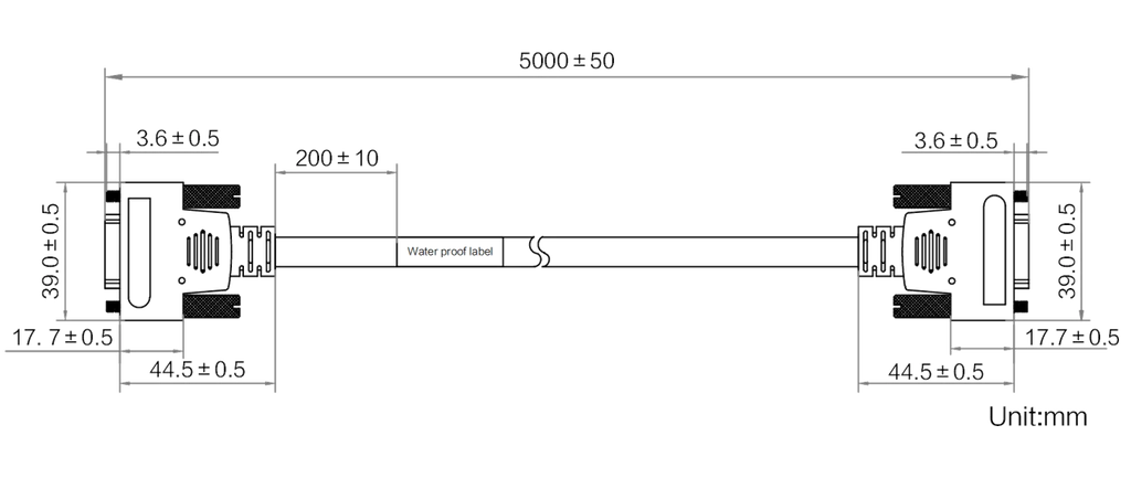 LS-CBL-0037 dimensions (mm)
