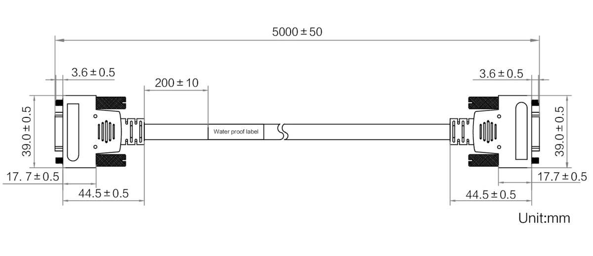 LS-CBL-0037 dimensions (mm)
