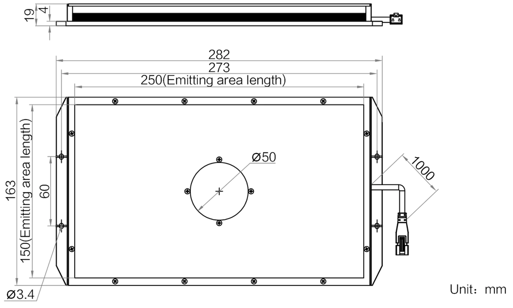 LS-BKL-1383 dimensions (mm)