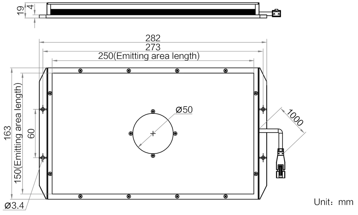 LS-BKL-1383 dimensions (mm)