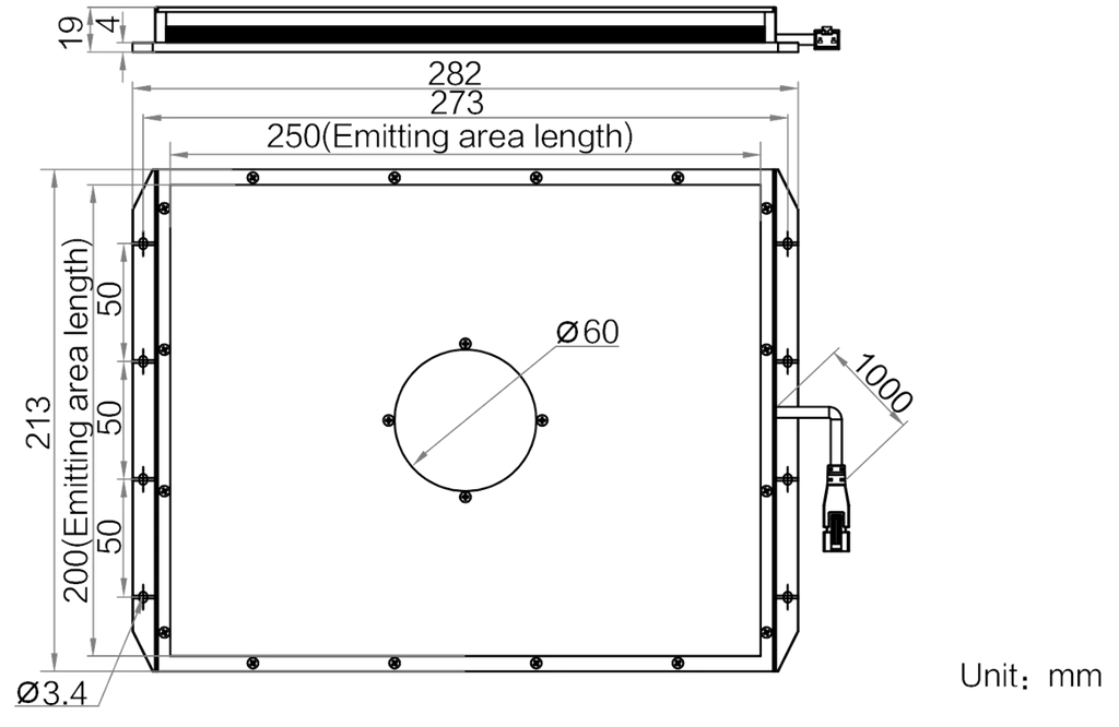 LS-BKL-1387 dimensions (mm)