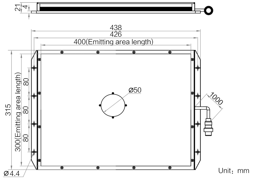 LS-BKL-1404 dimensions (mm)