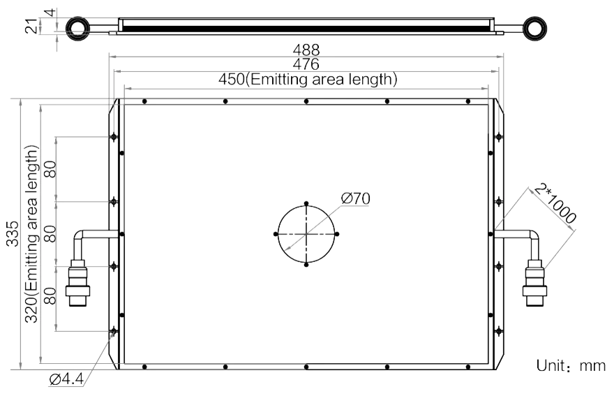 LS-BKL-1408 dimensions (mm)