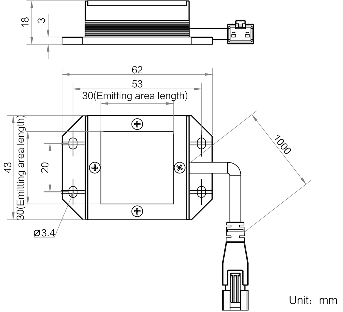 LS-BKL-1441 dimensions (mm)