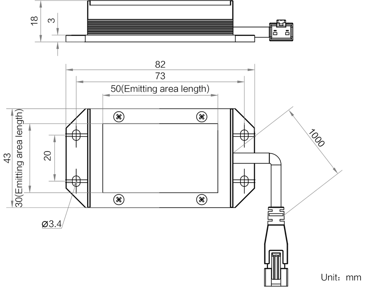 LS-BKL-1445 dimensions (mm)