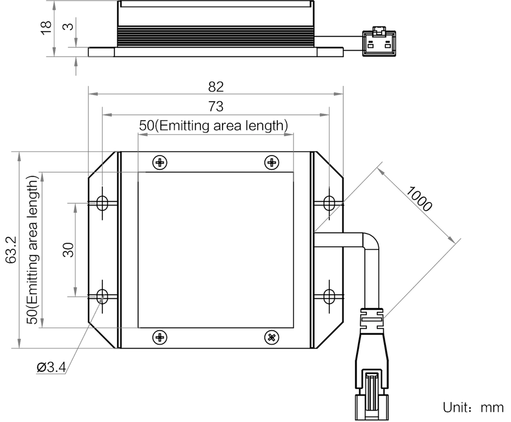 LS-BKL-1449 dimensions (mm)
