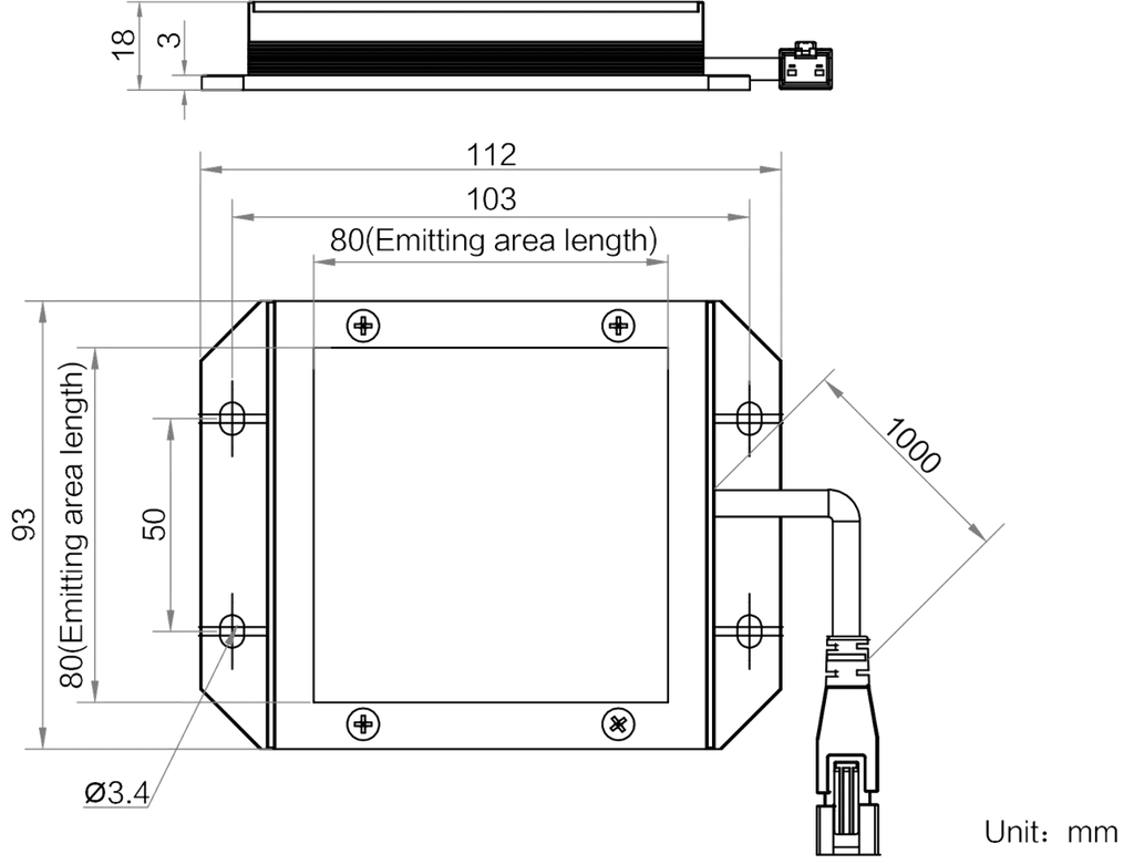 LS-BKL-1453 dimensions (mm)