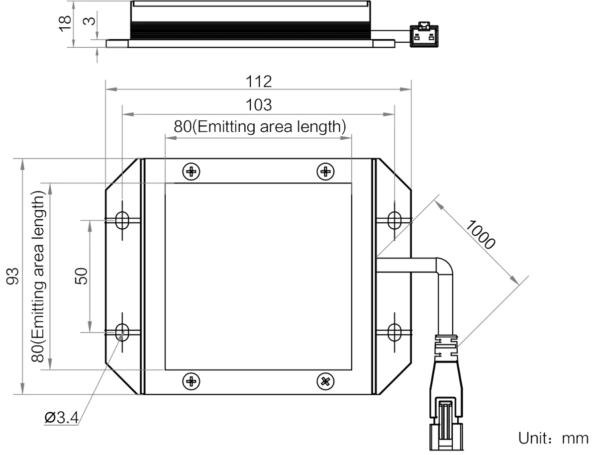 LS-BKL-1453 dimensions (mm)