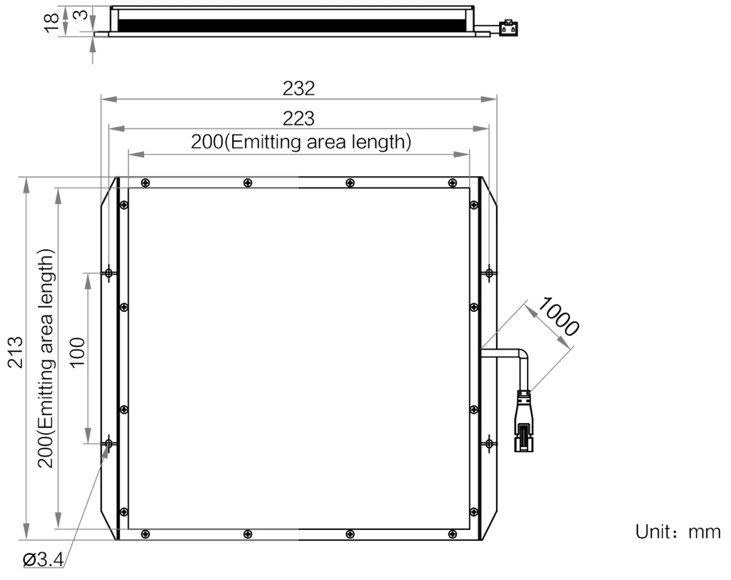 LS-BKL-1473 dimensions (mm)