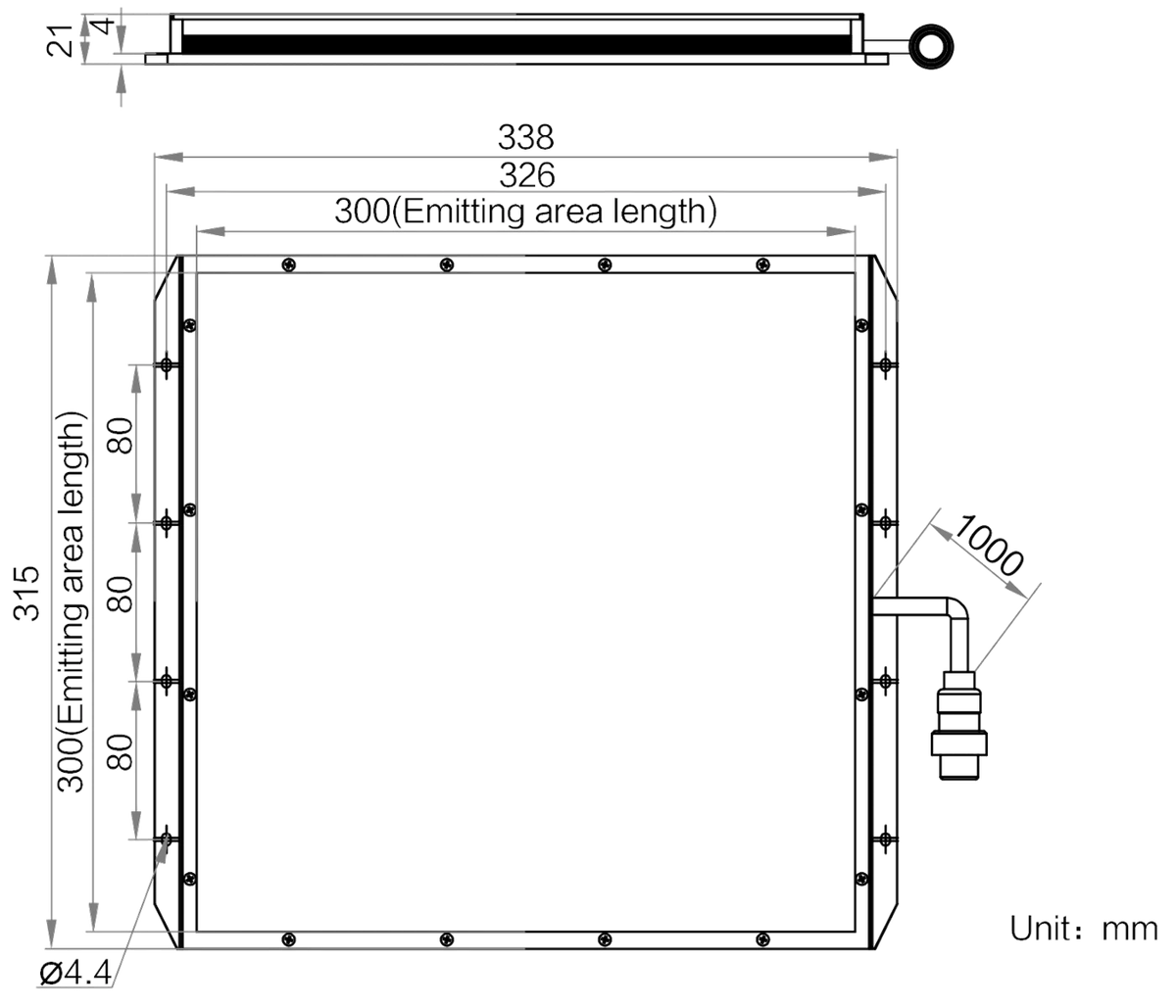 LS-BKL-1489 dimensions (mm)