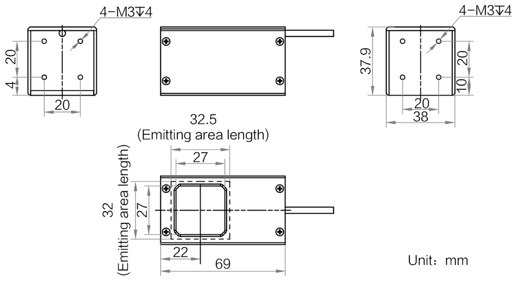 LS-CXL-0221 dimensions (mm)