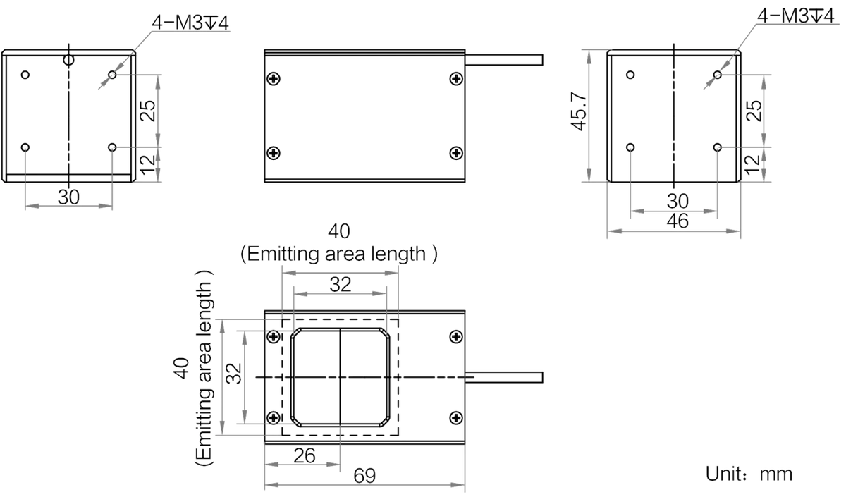 LS-CXL-0225 dimensions (mm)