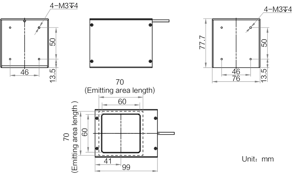 LS-CXL-0233 dimensions (mm)