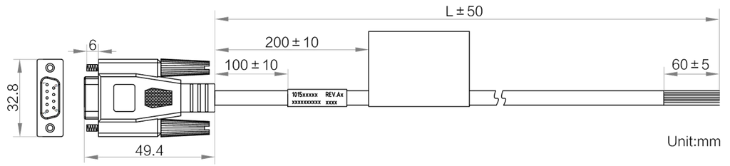LS-CBL-0224 dimensions (mm)