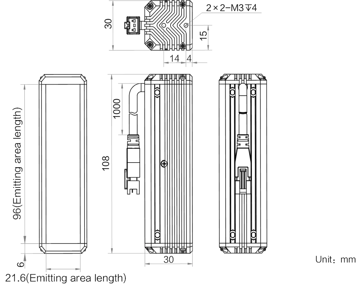 LS-BAR-1093 dimensions (mm)