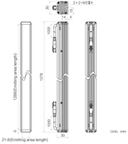 LS-BAR-1244 dimensions (mm)
