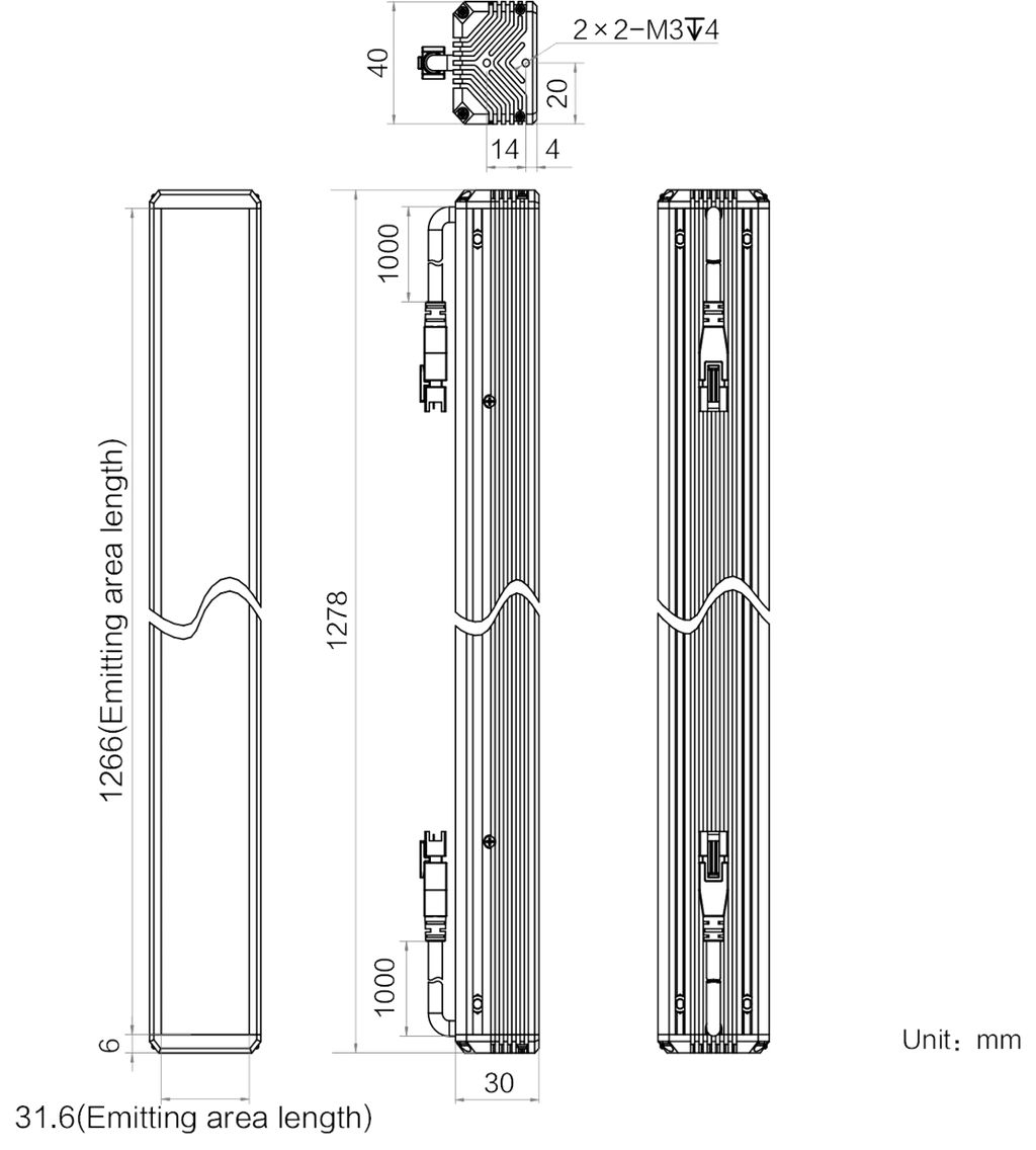 LS-BAR-1247 dimensions (mm)