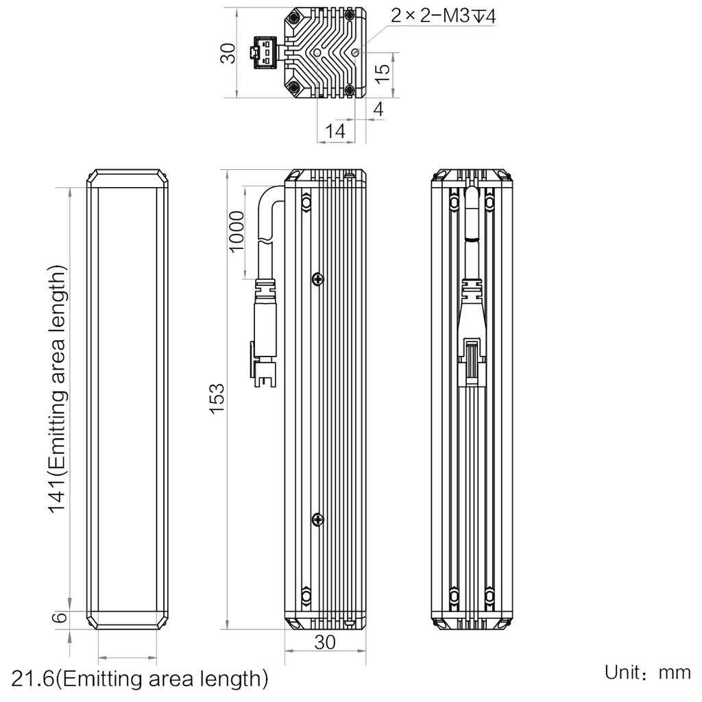 LS-BAR-1101 dimensions (mm)