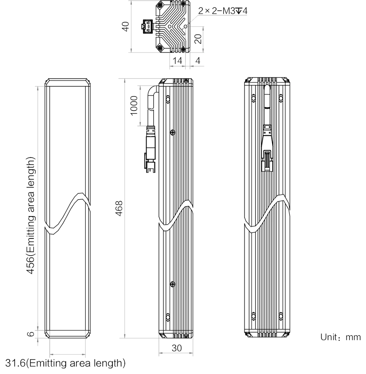 LS-BAR-1178 dimensions (mm)