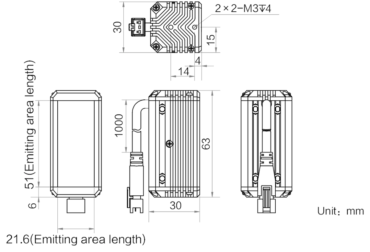 LS-BAR-1081 dimensions (mm)