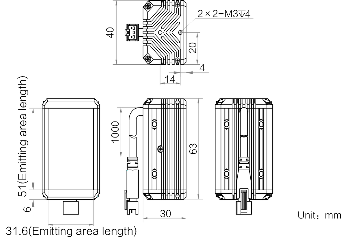 LS-BAR-1088 dimensions (mm)