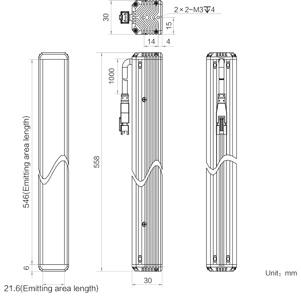LS-BAR-1181 dimensions (mm)