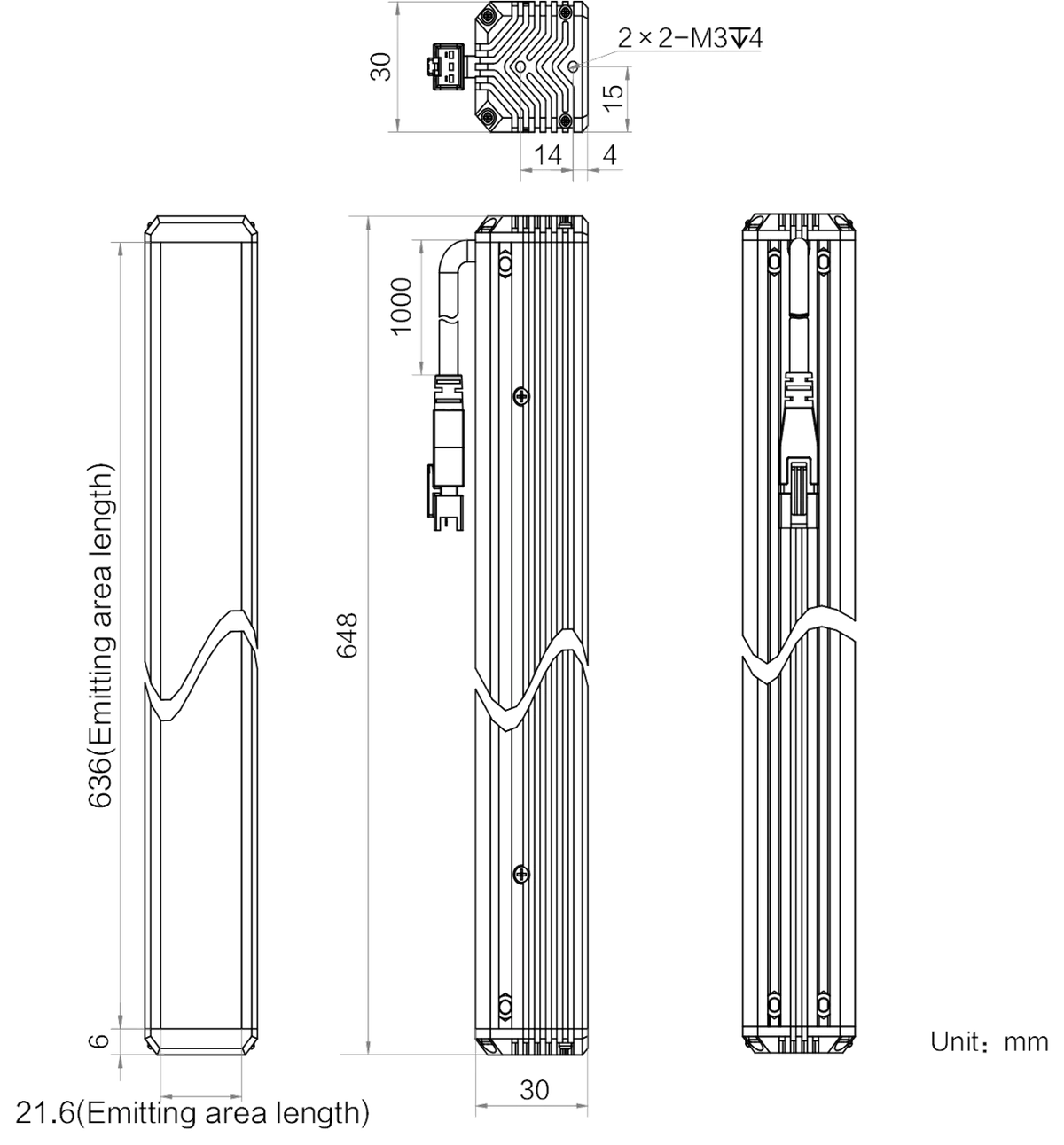 LS-BAR-1191 dimensions (mm)