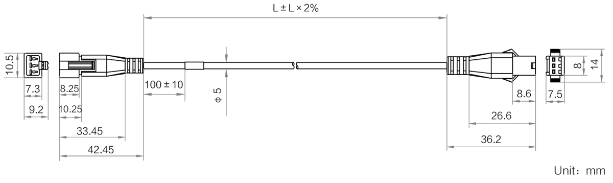 LS-LAC-0042 dimensions (mm)